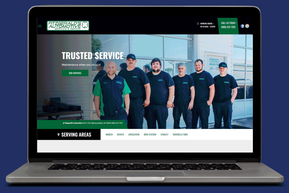 repair shop websites